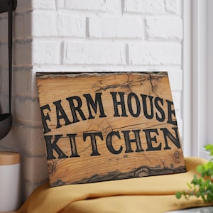 Bauernhaus Küche Glas Schneidebrett - Rustikales Holz Design, Bauernhaus Dekor, von der Ranch inspiriertes Geschenk, Küchen Dekor, Schneidebrett zum Kochen