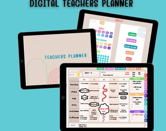 Digital Teacher Planner 2026 for iPad | GoodNotes Teacher Planner | Editable Lesson Planner | Teacher Organization Planner | Hyperlinked