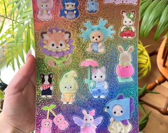 Calico Critter Glitter Sticker Sheet