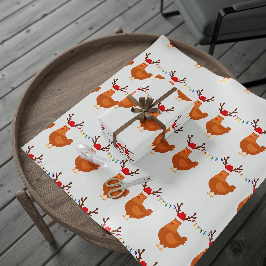 Christmas Chicken Wrapping Papers Etsy