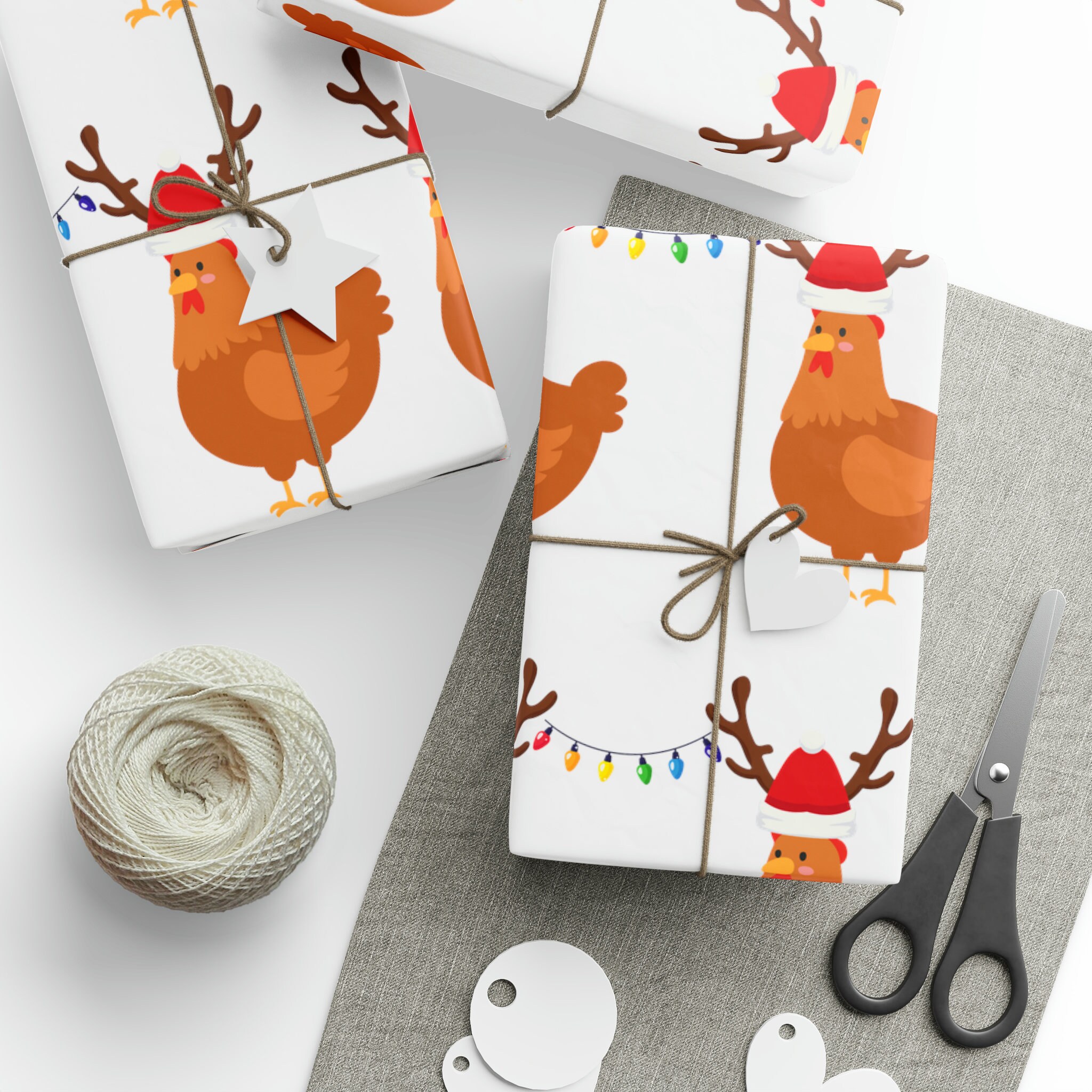 Christmas Chicken Wrapping Papers Etsy