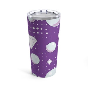 Diamonds and Pearls 20 oz Tumbler Mug, Tumbler, Stainless Steel Mug, Insulated Tumbler, Prince inspired, Purple Rain, Prince Purple Rain