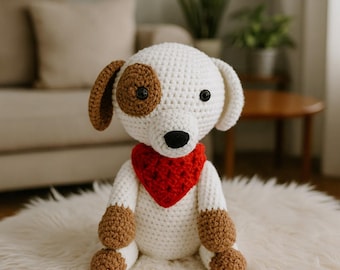 Crochet Dog Amigurumi Pattern – DIY Puppy Plush Toy (PDF Tutorial)