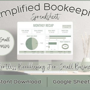 Easy Small Business Bookkeeping Spreadsheet | 2024 Business Expense Tracker | Bookkeeping Template | Business Bookkeeping Google Sheets