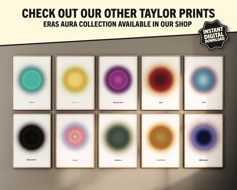 Bejeweled Retro Poster, Whole Place Shimmer Print, Retro Print, Eras