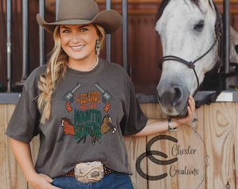 Mounted Shooting T-Shirt, Westernpferdeshow, Komfortfarben