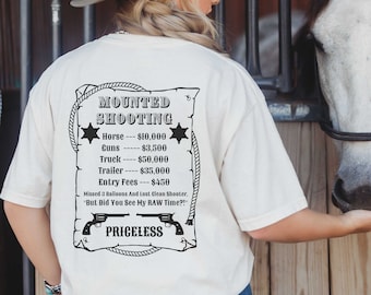 Mounted Shooting Comfort Farben T-Shirt, Western Pferdeliebhaber Geschenk