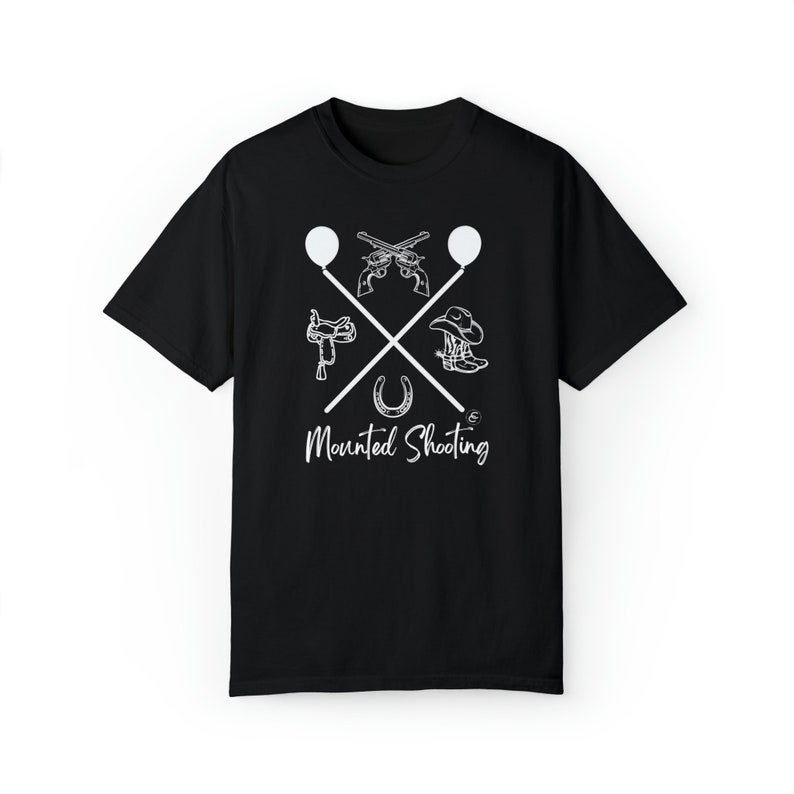 Mounted Shooting Comfort Colors T-Shirt, Westernpferd Tee Bild 9