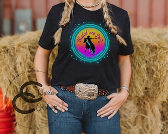 Mounted Shooting Horse T-Shirt, Western-Grafik-T-Shirt