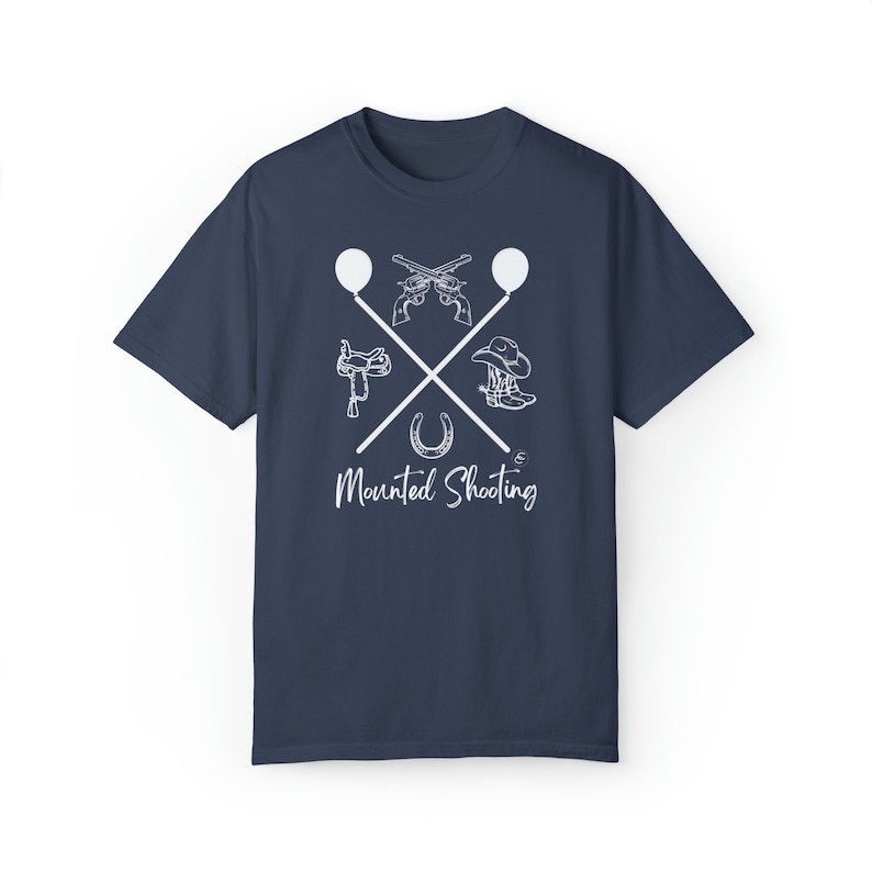 Mounted Shooting Comfort Colors T-Shirt, Westernpferd Tee Bild 7