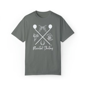 Mounted Shooting Comfort Colors T-Shirt, Westernpferd Tee Bild 4