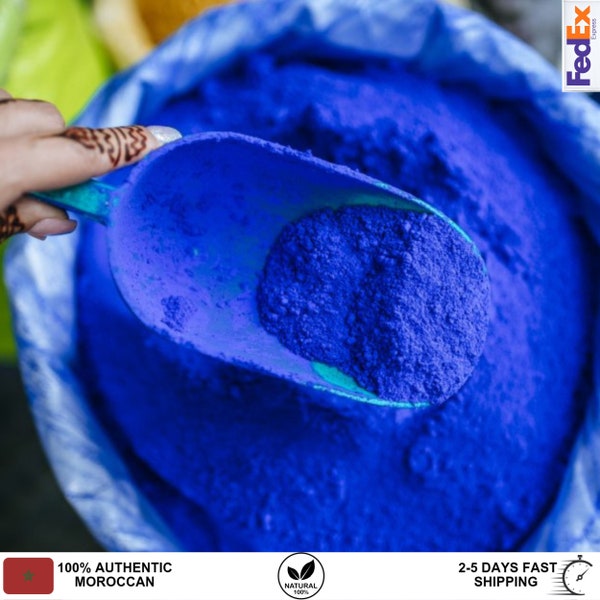 Premium Moroccan blue NILA Powder, 100% pure and natural indigo blue Nila