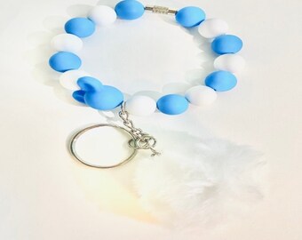 Bangle Key Ring|Bracelet Keychain|Wristlet Keychain|Silicone Bangle Key Ring|Cute Keychain|Small pretty gift for Women