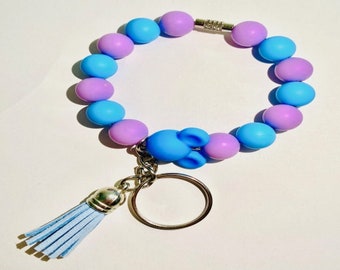 Bangle Key Ring|Bracelet Keychain|Wristlet Keychain|Silicone Bangle Key Ring|Cute Keychain|Small pretty gift for Women