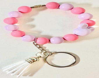 Bangle Key Ring|Bracelet Keychain|Wristlet Keychain|Silicone Bangle Key Ring|Cute Keychain|Small pretty gift for Women