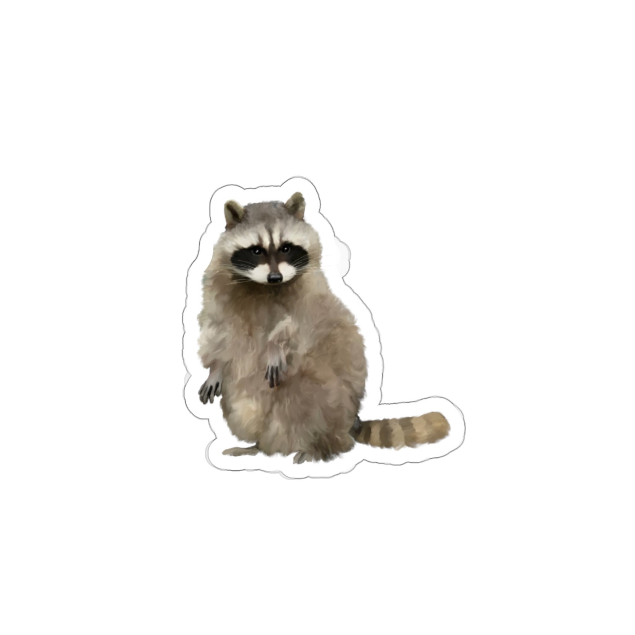 Raccoon Die-cut Stickers - Etsy