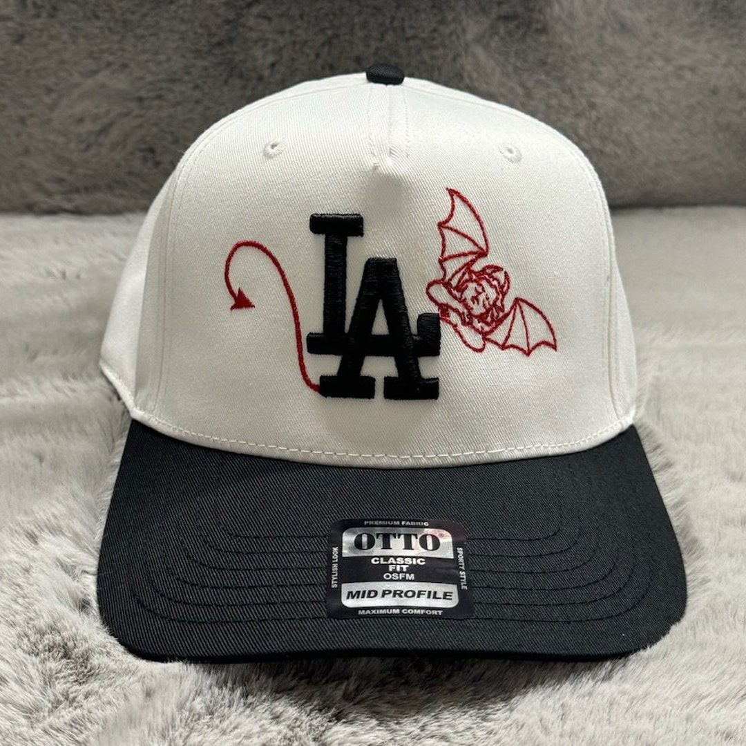 LA Snapback: Devil Goth Cherub - White & Black - Etsy
