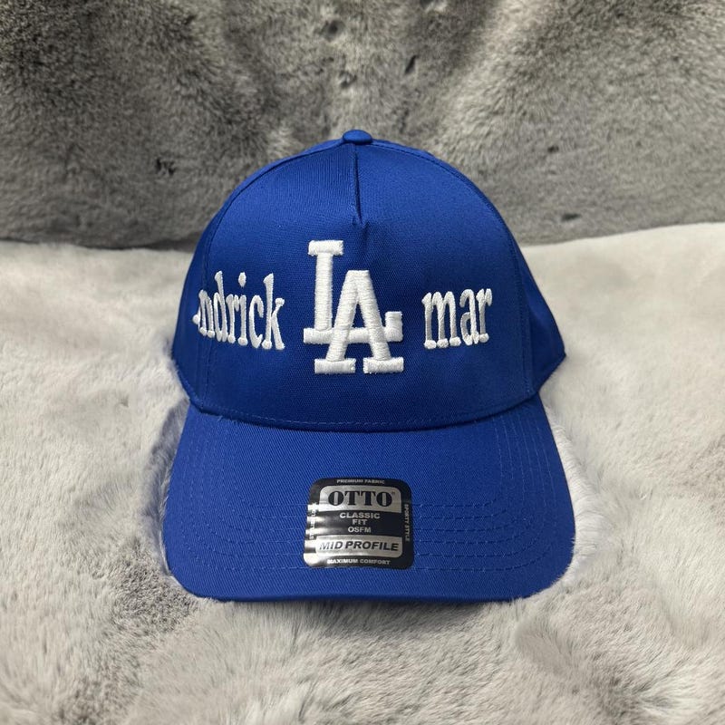 thumbnail image 2 of Custom PgLAng 'Not Like Us Bet It Back' 5-Panel Snapback Hat - Blue/Green (One Size, Men's) 2 of 4