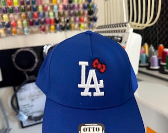 LA KITTY BASEBALLの彼女へのプレゼント、ブルーのスナップバック刺繍入りカスタムハット
