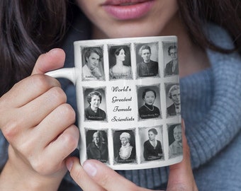 Tasse für Wissenschaftlerinnen, Geschenkidee für Frauen in MINT-Berufen, Retro-Kaffeebecher für Naturwissenschaftslehrerinnen, 325 ml (11 oz) und 440 ml (15 oz)
