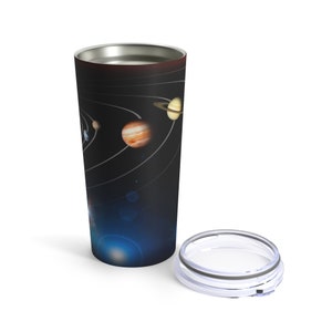 20oz Solar System Stainless Steel Tumbler: Galaxy Print Travel Mug - Perfect Astronomy Gift for Space Lover, Ideal Science Student Present