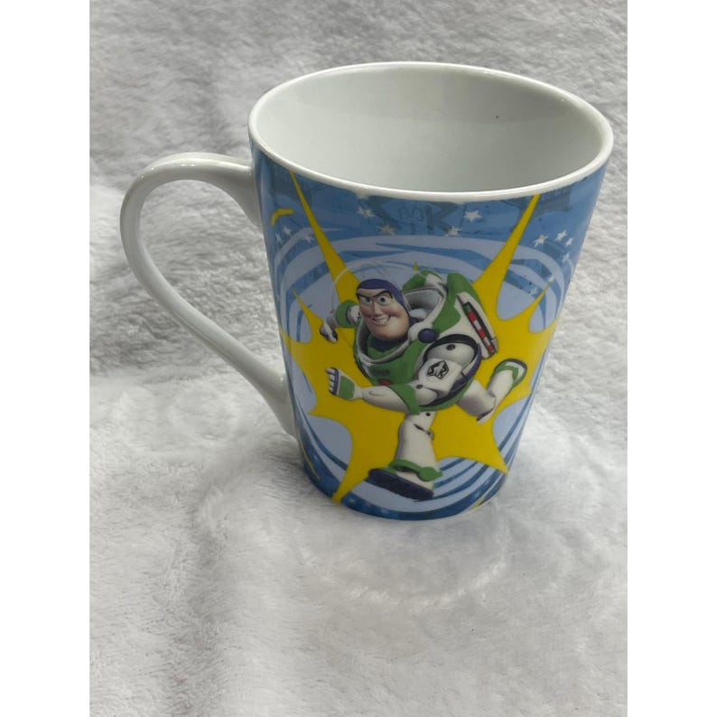 Disney Pixar Toy Story Buzz Lightjahre/Woody Keramik Kaffeebecher konische Tasse Bild 1