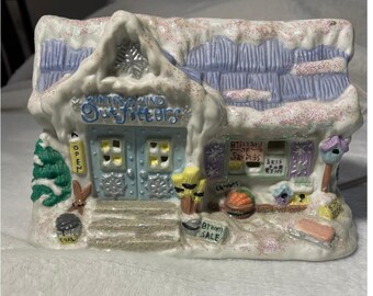 Winter Wind Outfitters Light Up Ceramic House Christmas Village Decor