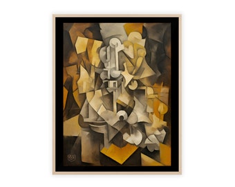 Braque abstract composition posters with wooden frame