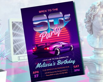 EDITABLE 90s Party Invitation, Back to the 90s, Throwback Party, Retro Party, Birthday Invitation, 90s Theme Birthday Instant Download