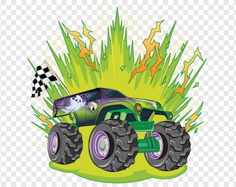 PRINTABLE Monster Trucks Centerpiece, Monster Jam Cutout, PNG file, DIY Party Decor, Cricut file, Racing Cutout file, Instant Download