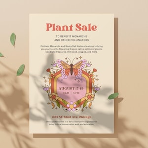 Editable Plant Sale Flyer Template, Charity Event Flyer, School, Fundraising Event Invite, Church, Community Event, Instant Download