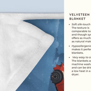 May include: Velveteen Minky blanket with a soft, silk-touch fabric. The texture is comparable to short fur. The blanket is machine washable and can be dried on a low heat in a tumble dryer.