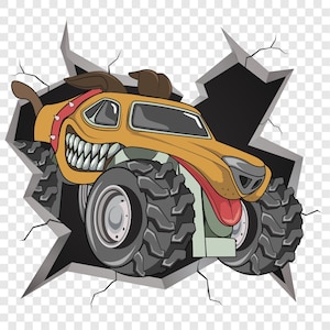 Printable Monster Trucks PNG, Monster Mutt, Monster Jam, PNG file, DIY Party Decor, Cricut file, Cake Topper, Cutout, Instant Download