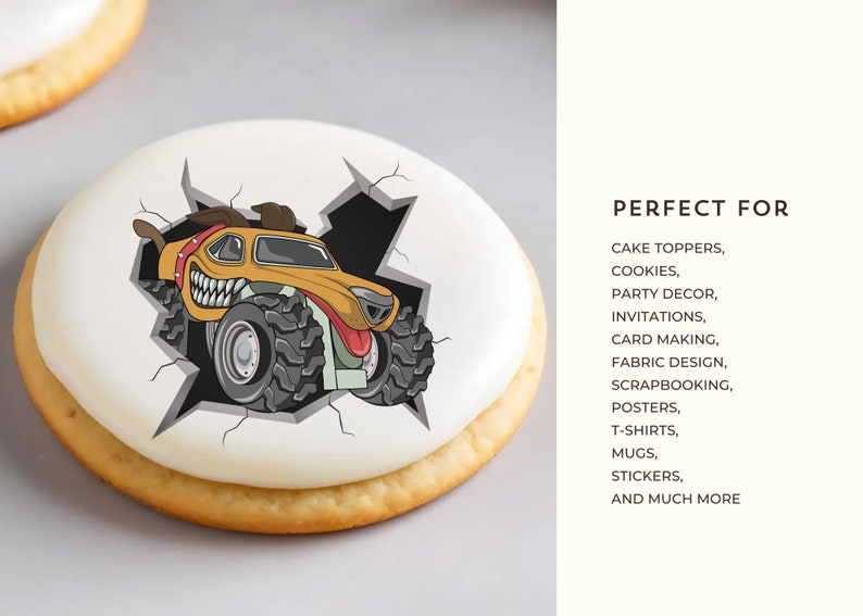 Printable Monster Trucks PNG, Monster Mutt, Monster Jam, PNG File, DIY