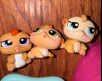 Lps PET triplet case and 3 triplet hamsters