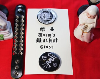 WORM'S MARKET CROSS Button Pack