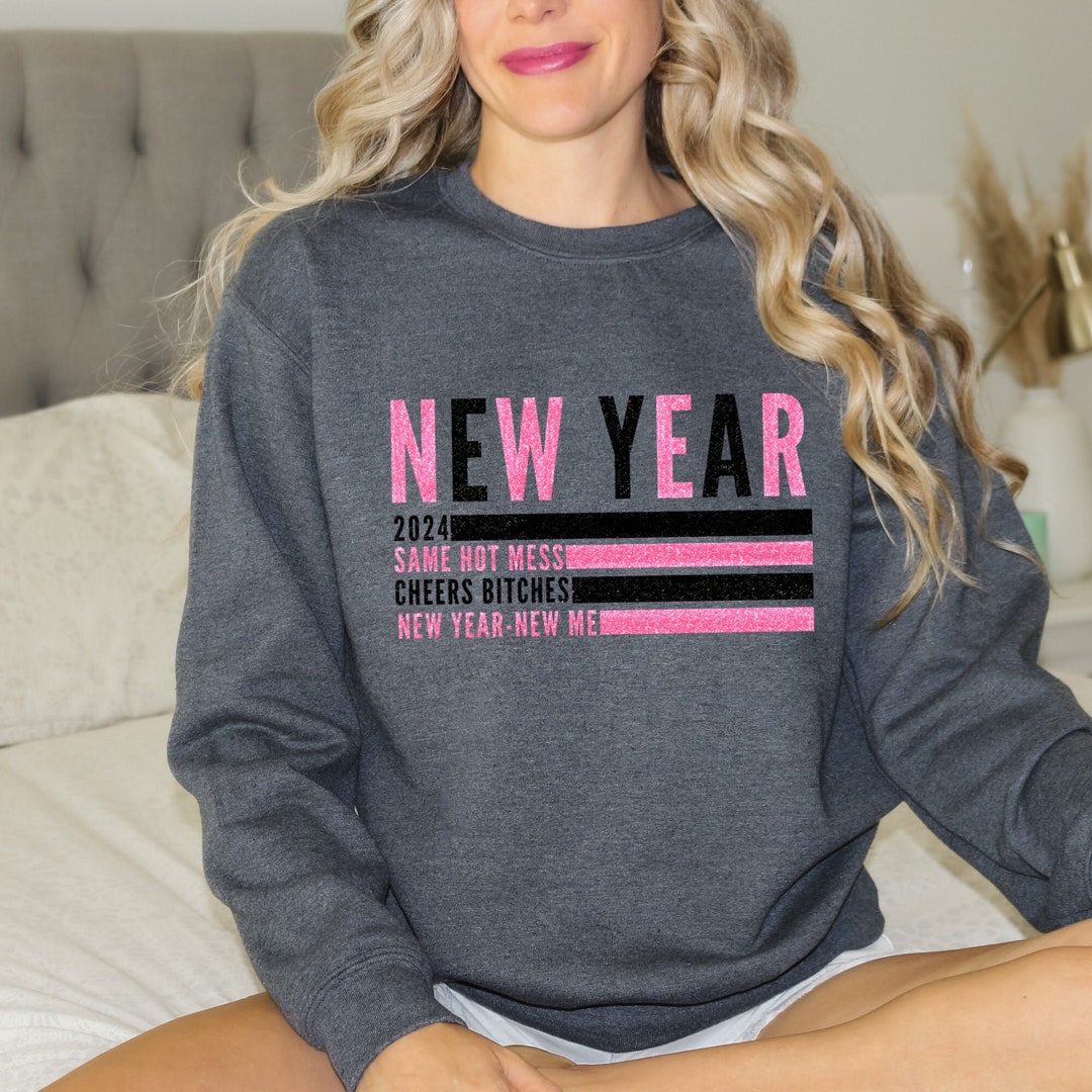 HAPPY NEW YEARS Sweatshirt, New Years Eve Sweatshirt for Women, New