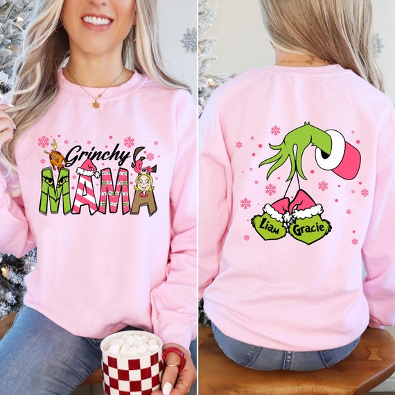 Kids Pink Grinch Sweatshirt Kids Pink Grinch Sweatshirt