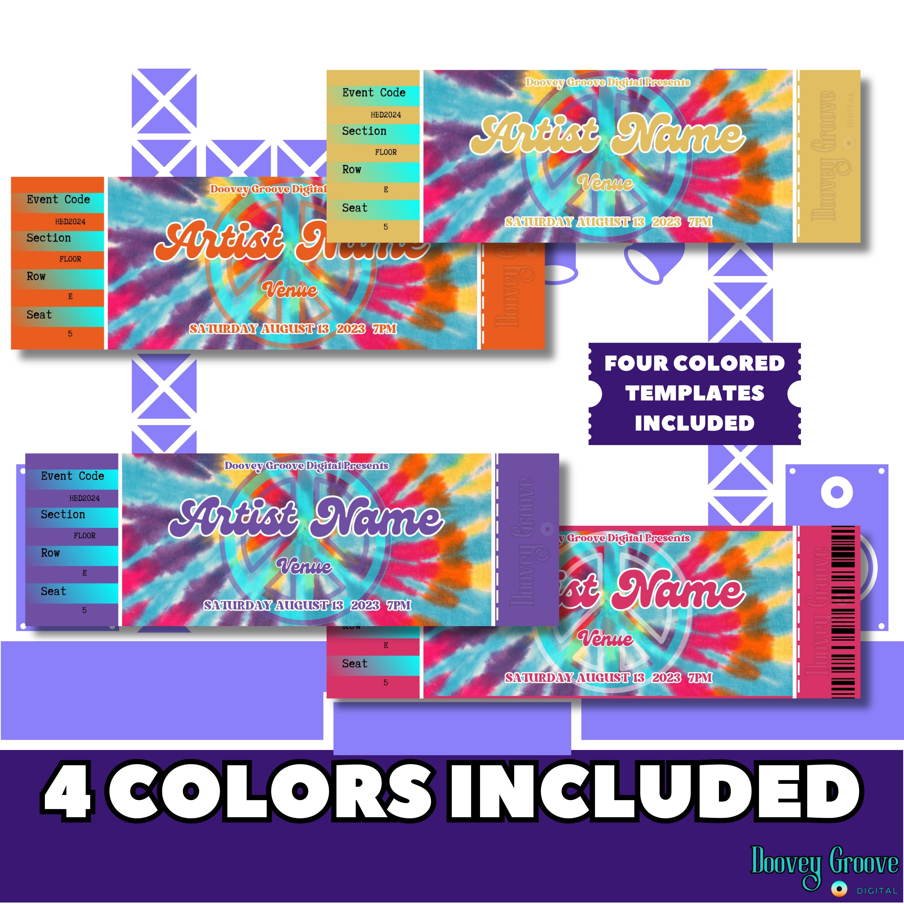 Editable Printable Concert Ticket - Il Fullxfull.5492867304 Lph7 