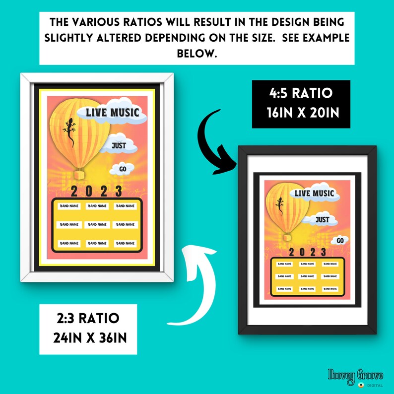 Custom Music Fan Poster, Printable Music Lover Wall Art, Personalized
