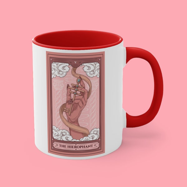 The Hierophant Tarot Mug: Navigating Tradition and Spiritual Wisdom – Astrological-Inspired Cup for Seeking Guidance and Inner Enlightenment