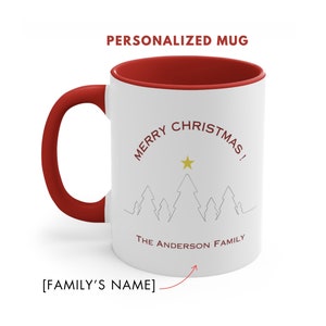Personalized Christmas Gift Mug / Custom Family Christmas Tree Mug / Merry Christmas Coffee Mug / Custom Family Holiday Gift