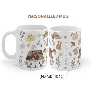 Personalized Cottagecore Mug / Custom Cottagecore with Name Mug / Personalize Cottage Name  Mug / Cottagecore Style
