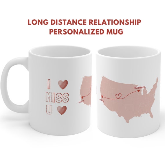 Personalized Valentine's Day Gift Mug Custom Long Distance