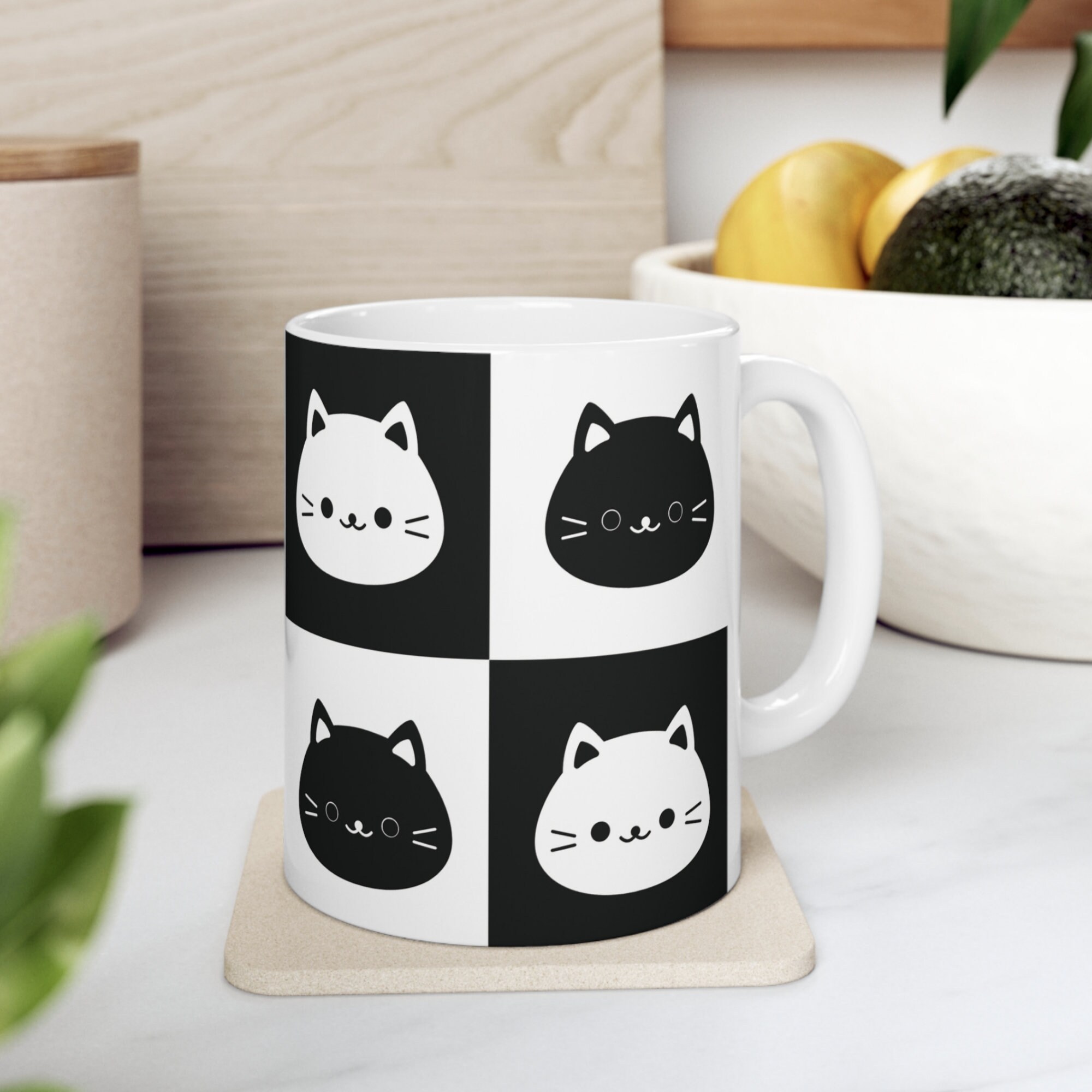 Tazza Personalizzata Con Gatti – Nome A Scelta, Tazza Da Caffè Divertente Per Amanti Dei Gatti, 330 Ml, Ceramica