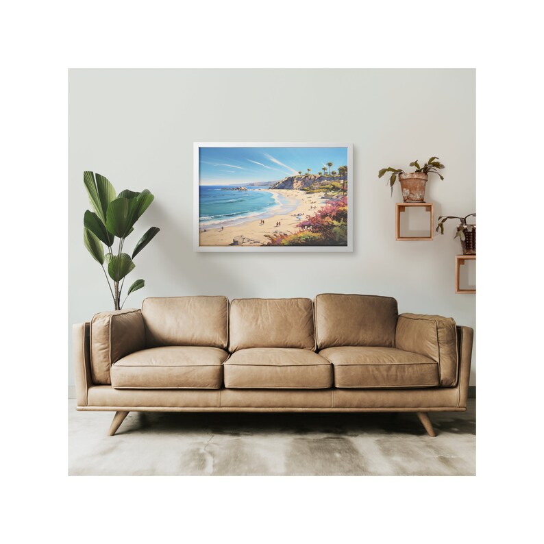 Malibu Beach Wall Art / Framed Beach Wall Art / Framed Canvas Original