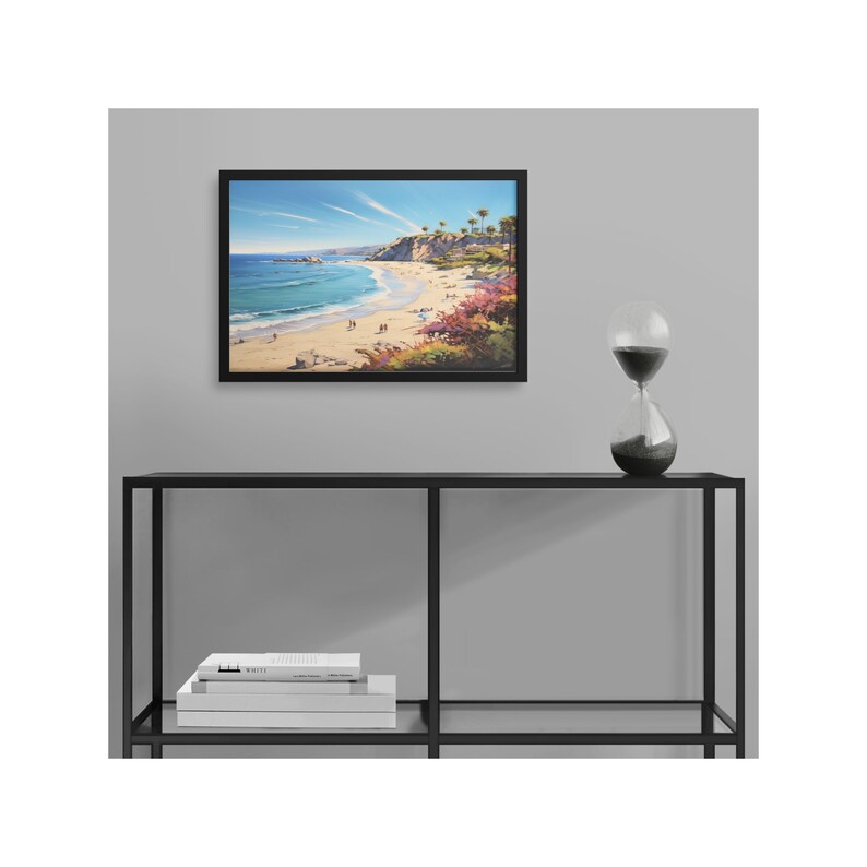 Malibu Beach Wall Art / Framed Beach Wall Art / Framed Canvas Original