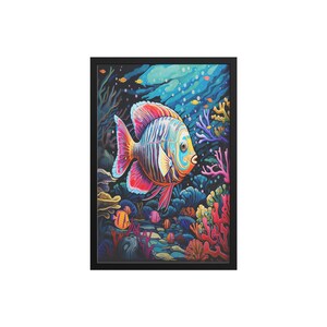 Saltwater Fish Coral Reef Wall Art Framed Wall Art Beach Art Beach house Art Beach Home Art