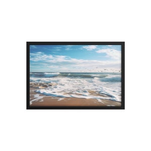 Beach Waves Framed Wall Art / Beach Art Ocean Waves / Waves Wall Art / Framed Wall Art / Beach House Art / Beach Home Art / Framed Waves