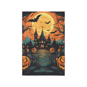 Halloween Garden Flag Happy Halloween garden flag  Holiday garden  Flag unusual unique garden flag fall garden flag  festive garden  flag